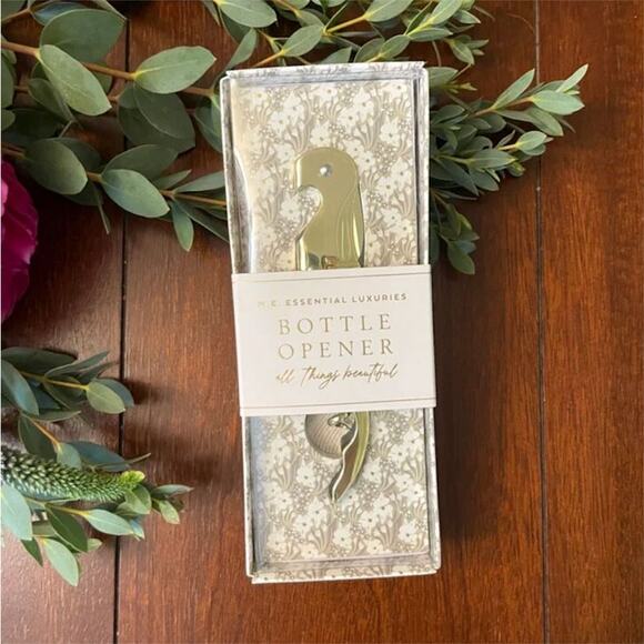 Margot Elena Shiny Gold Bottle Opener M.E. Essential Luxuries New in Box - Picture 4 of 4